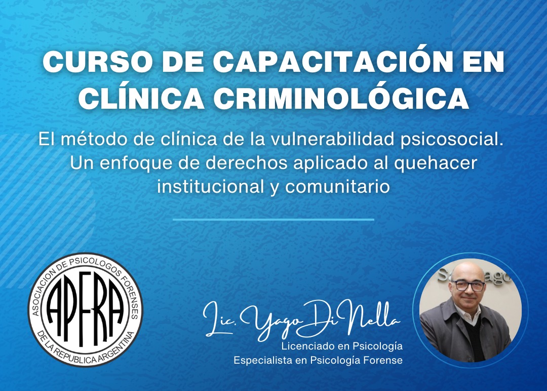 Curso de Capacitación en Clínica Criminológica 2026