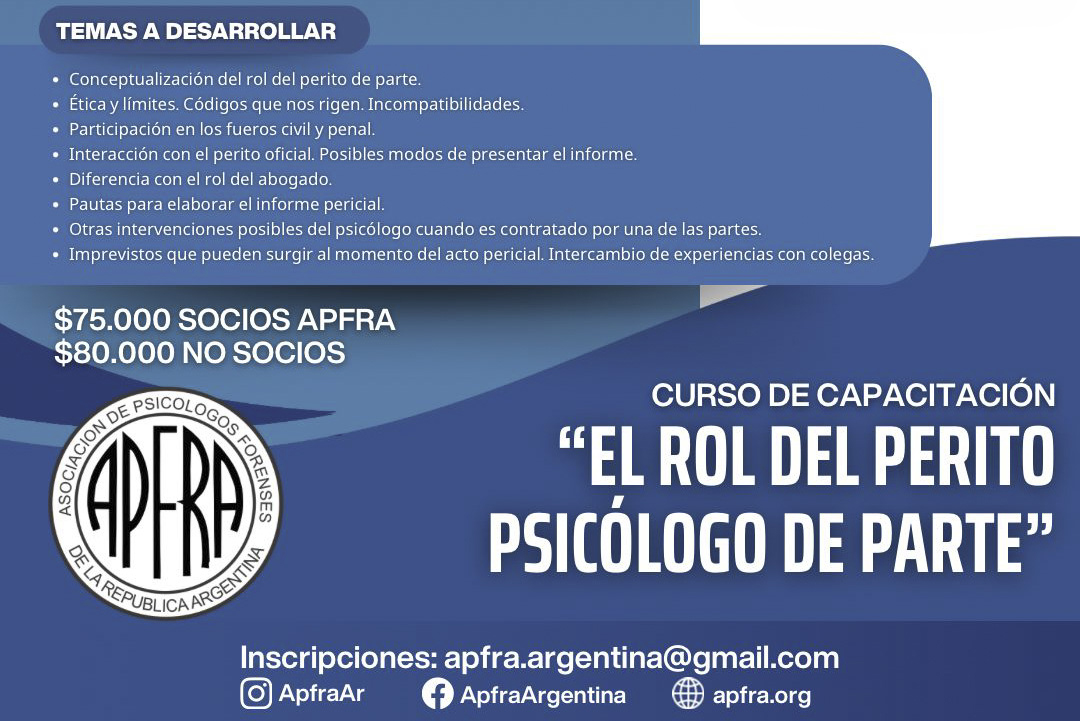 El rol del Perito Psicológico de Parte